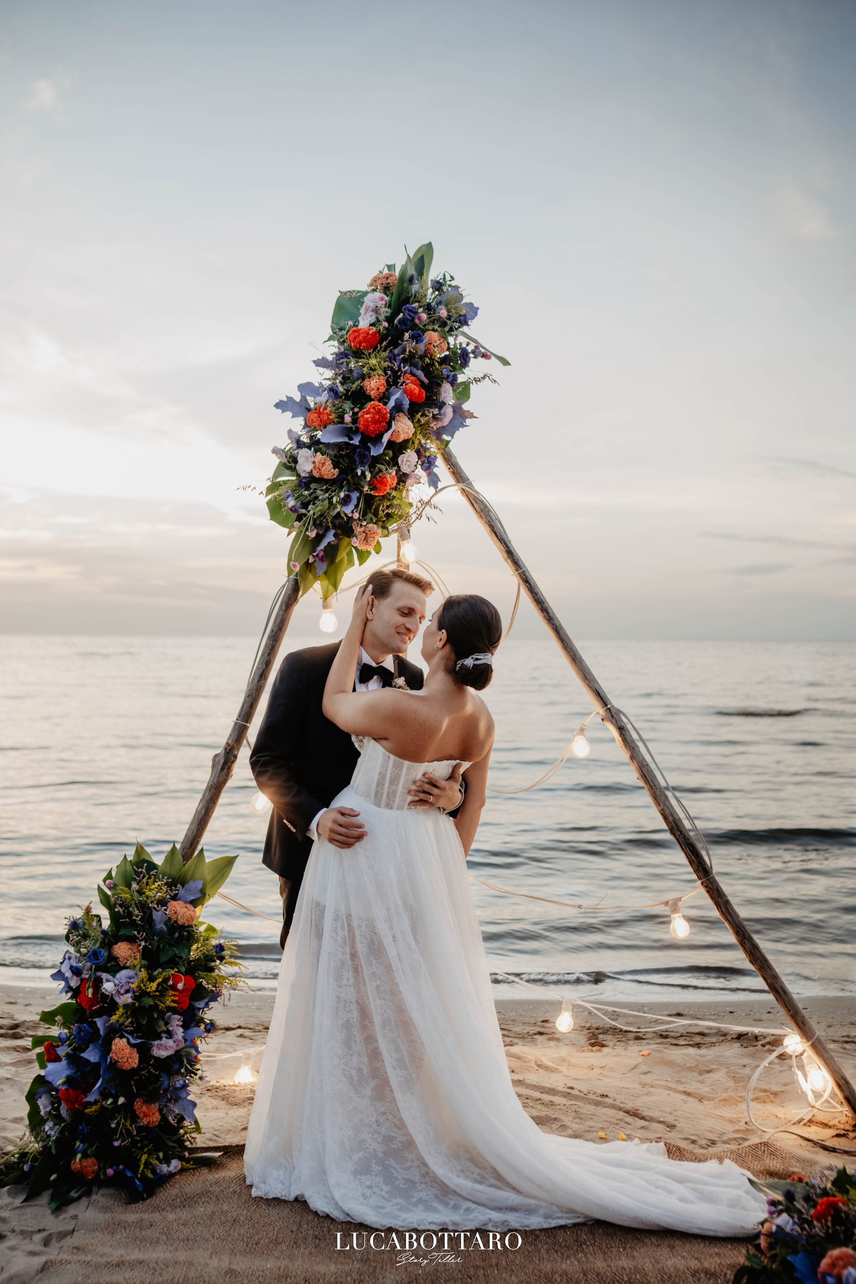 Matrimonio al Nabilah, Bacoli — vista d'insieme sul mare